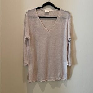 Poetry Soft Beige Lightweight 3/4 Sleeve Sweater